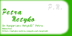 petra metyko business card